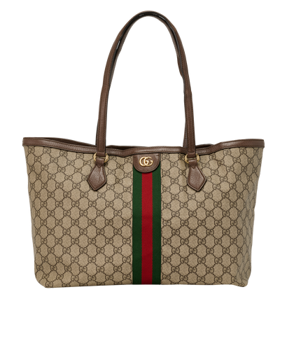 Large Ophidia Tote, &pound;750, Handbags, Beige/Brown, Canvas, Front view